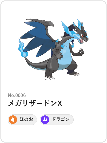 メガリザードンX(ほのお・ドラゴンタイプ)